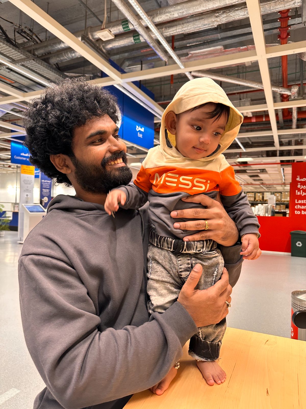 Anand and our explorer out shopping